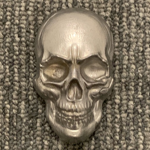 12oz (+) Custom Handmade Skull Lead Bar/Ingot - Picture 2 of 4